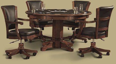 Legacy 54" Elite 2 in 1 Games Table w/ 4 lift/tilt chairs
