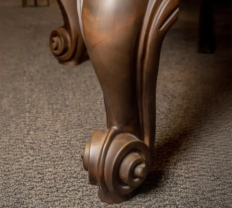 Olhausen-Santa-Ana-pool-table-leg-in-solid-walnut